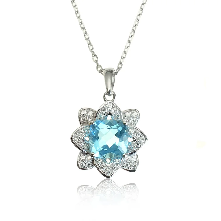 GOLDIE Zlatý prívesok s topásom a diamantmi Sky flower LPE502.AVB GOLDIE Zlatý prívesok s topásom a diamantmi Sky flower LPE502.AVB