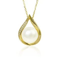GOLDIE Zlatý prívesok so sladkovodnou perlou a diamantmi Orisa LPE552.STB GOLDIE Zlatý prívesok so sladkovodnou perlou a diamantmi Orisa LPE552.STB