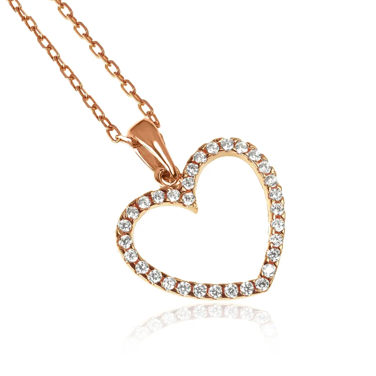 GOLDIE Zlatý prívesok srdiečko rose outline LPE365.TRB GOLDIE Zlatý prívesok srdiečko rose outline LPE365.TRB