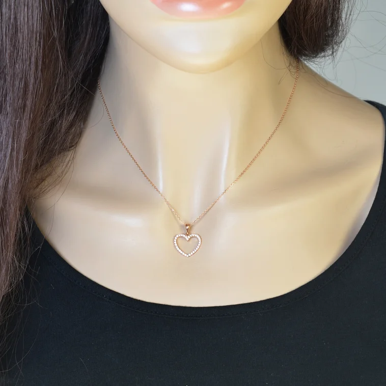 GOLDIE Zlatý prívesok srdiečko rose outline LPE365.TRB GOLDIE Zlatý prívesok srdiečko rose outline LPE365.TRB