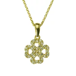 GOLDIE Zlatý prívesok Štvorlístok shiny gold LPE144.TRB GOLDIE Zlatý prívesok Štvorlístok shiny gold LPE144.TRB
