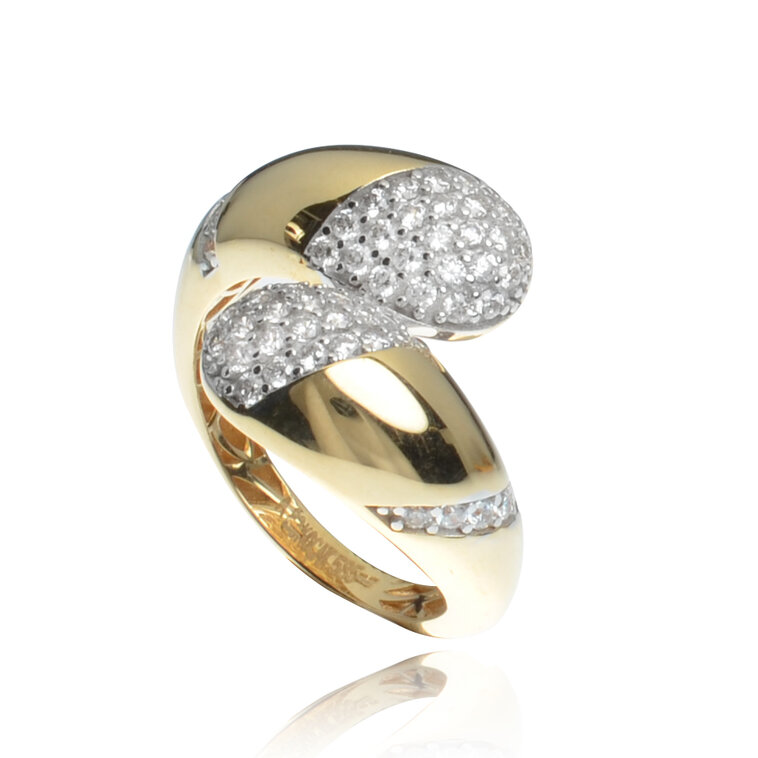 GOLDIE Zlatý prsteň Angèle LRG521.TR