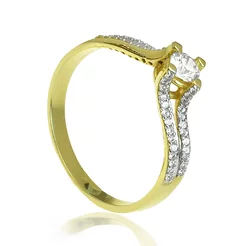 GOLDIE Zlatý prsteň Brenice ER048.GSB GOLDIE Zlatý prsteň Brenice ER048.GSB