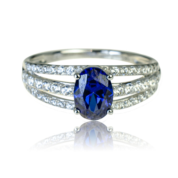 GOLDIE Zlatý prsteň Danielle blue LRG430.AVB