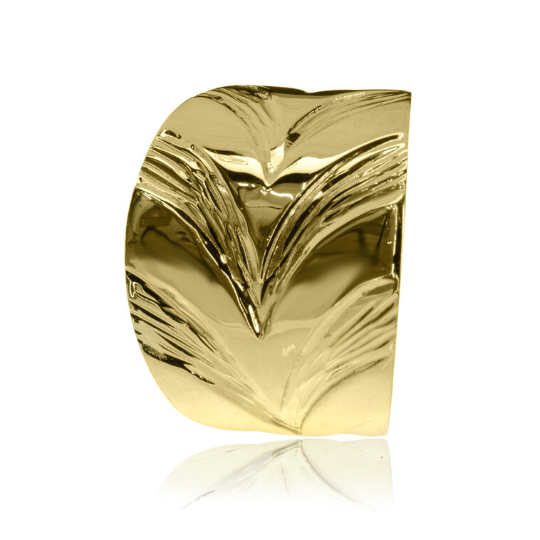 GOLDIE zlatý prsteň Feather LRG458.GM