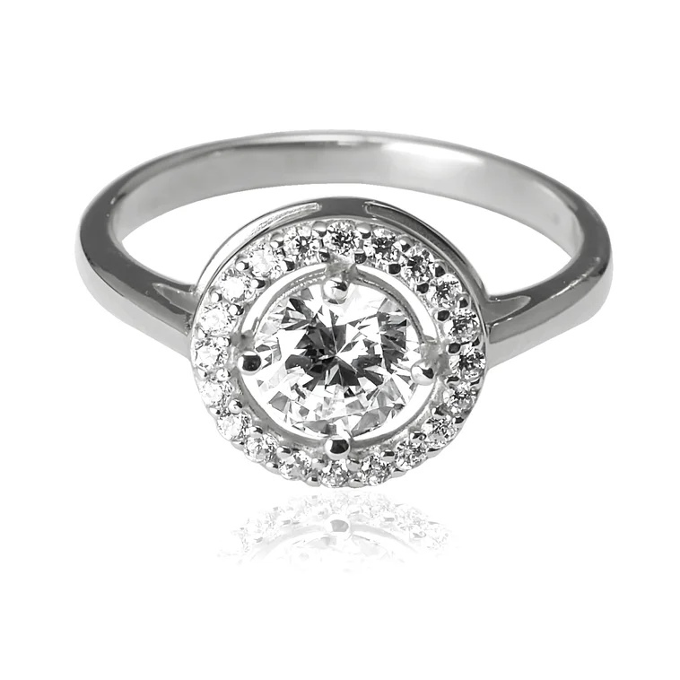 GOLDIE Zlatý prsteň Golden wheel white LRG387.AWB GOLDIE Zlatý prsteň Golden wheel white LRG387.AWB