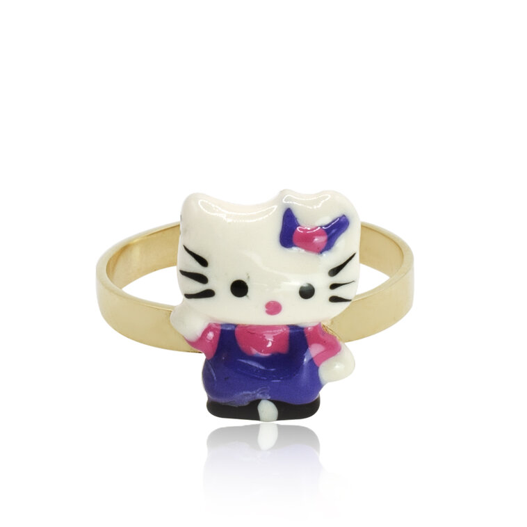 GOLDIE Zlatý prsteň Hello kitty LRG542.AG