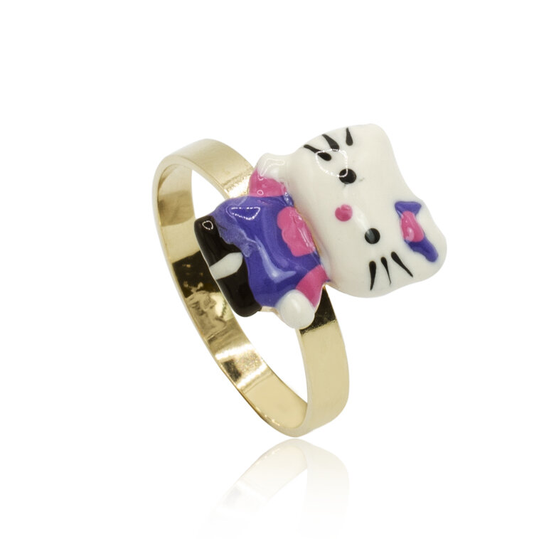 GOLDIE Zlatý prsteň Hello kitty LRG542.AG