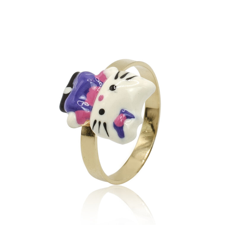 GOLDIE Zlatý prsteň Hello kitty LRG542.AG