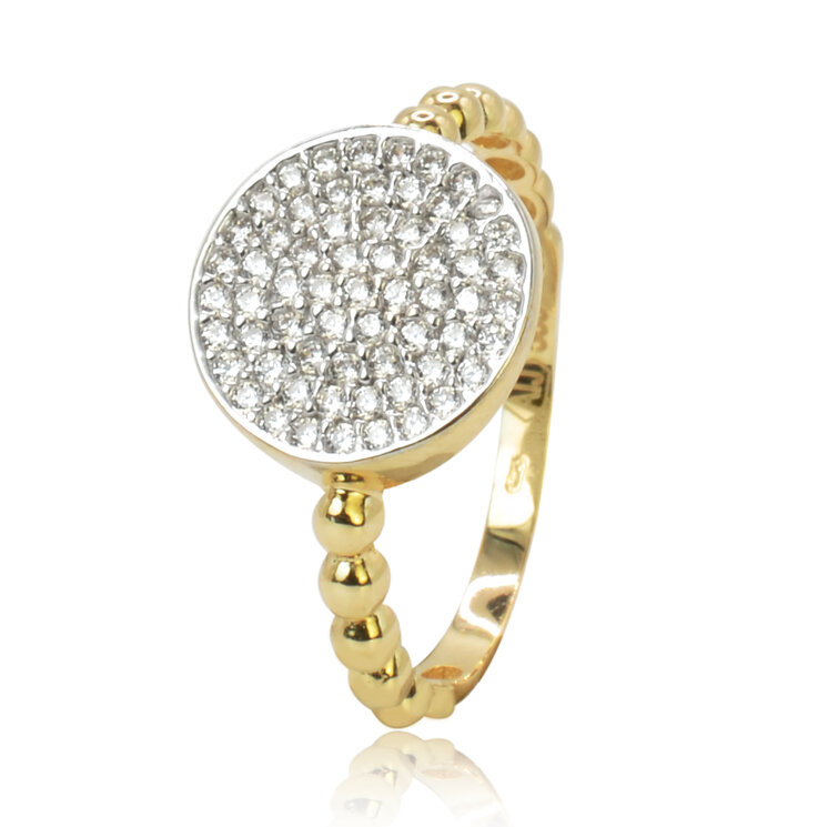 GOLDIE Zlatý prsteň kolekcia Bubble Circle LRG529.AV