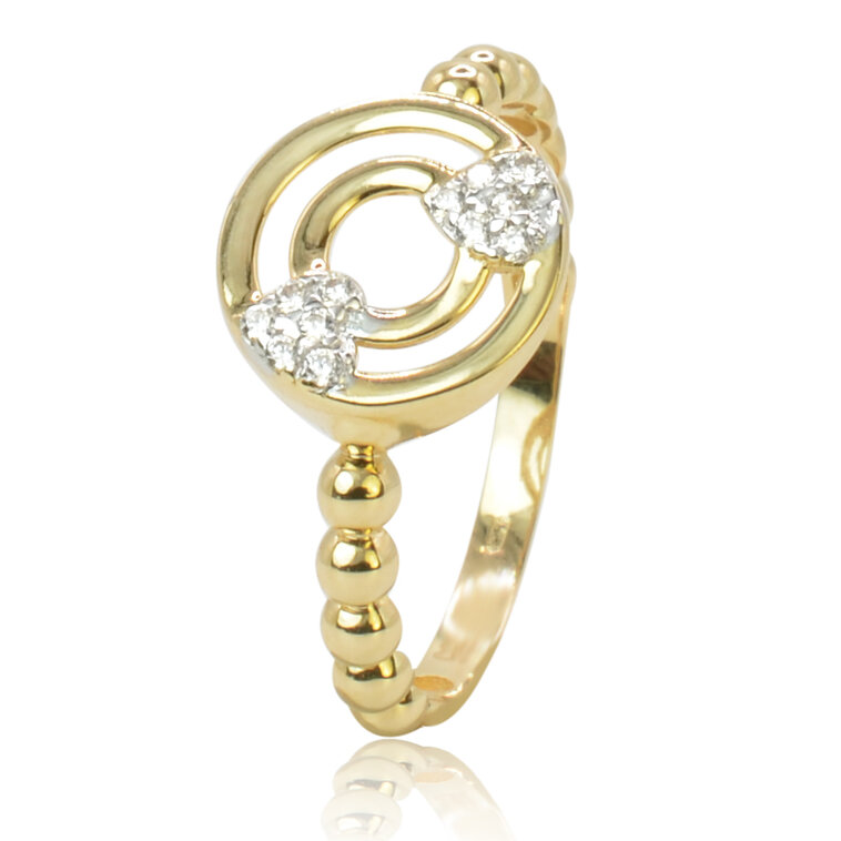 GOLDIE Zlatý prsteň kolekcia Bubble Love LRG530.AV