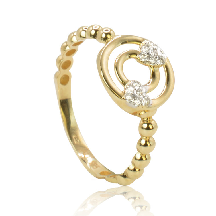 GOLDIE Zlatý prsteň kolekcia Bubble Love LRG530.AV