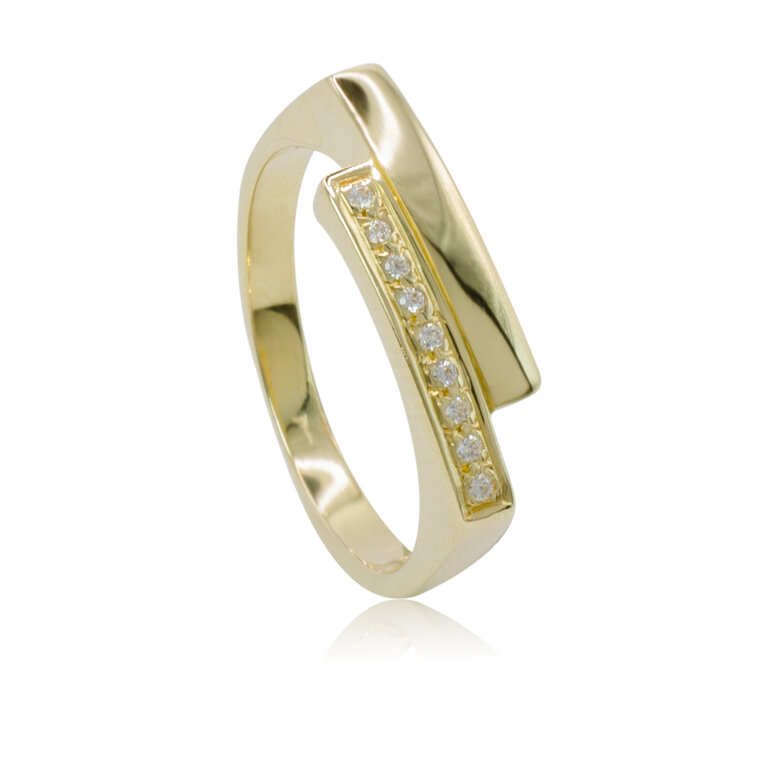 GOLDIE Zlatý prsteň Mima LRG556.TARS