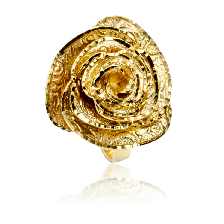 GOLDIE Zlatý prsteň Ružička LRG561.TR