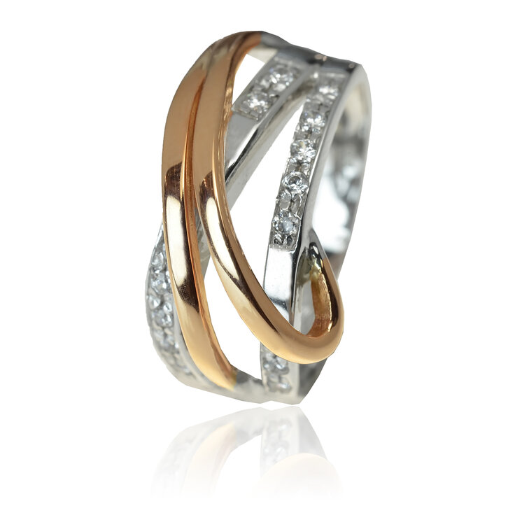 GOLDIE Zlatý prsteň s diamantmi Angel LRG202.GMX