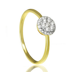 GOLDIE Zlatý prsteň s diamantmi Bella LRG286.AVB