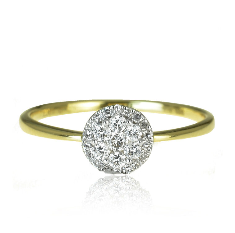 GOLDIE Zlatý prsteň s diamantmi Bella LRG286.AVB