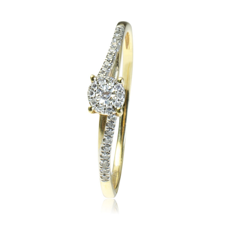 GOLDIE Zlatý prsteň s diamantmi Darin LRG446.AV