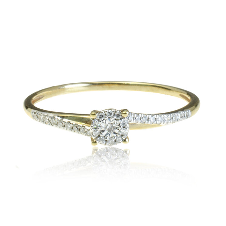 GOLDIE Zlatý prsteň s diamantmi Darin LRG446.AV