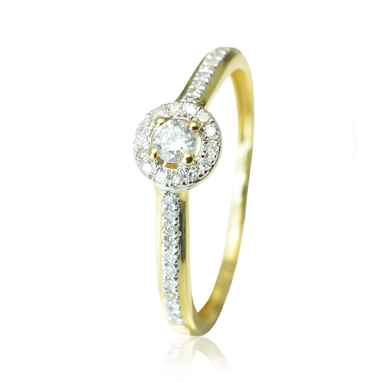 GOLDIE Zlatý prsteň s diamantmi Ellie LRG285.AVX