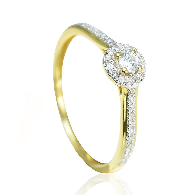 GOLDIE Zlatý prsteň s diamantmi Ellie LRG285.AVX