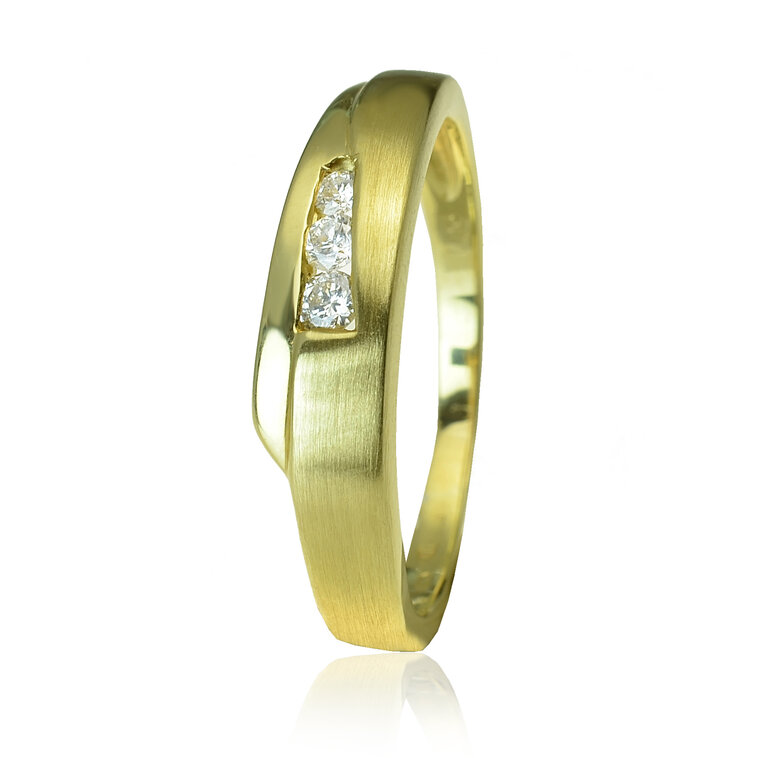 GOLDIE Zlatý prsteň s diamantmi Frida LRG023.ALB