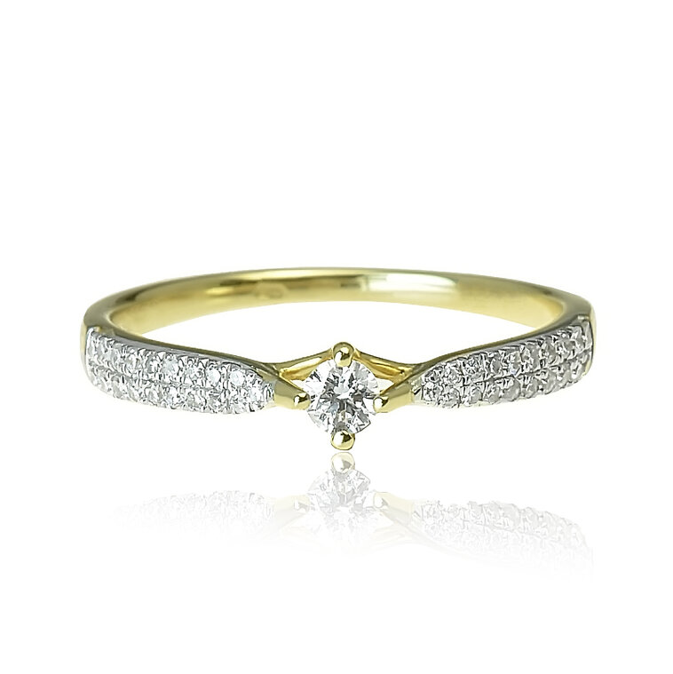 GOLDIE Zlatý prsteň s diamantmi Gabi LRG279.AVB