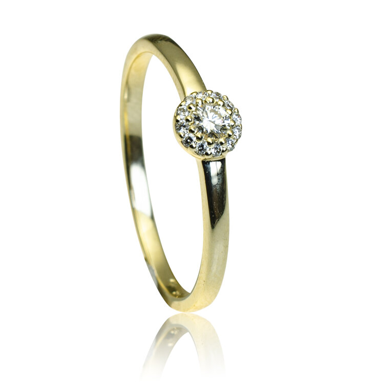GOLDIE Zlatý prsteň s diamantmi Genesisi ER529.MAS