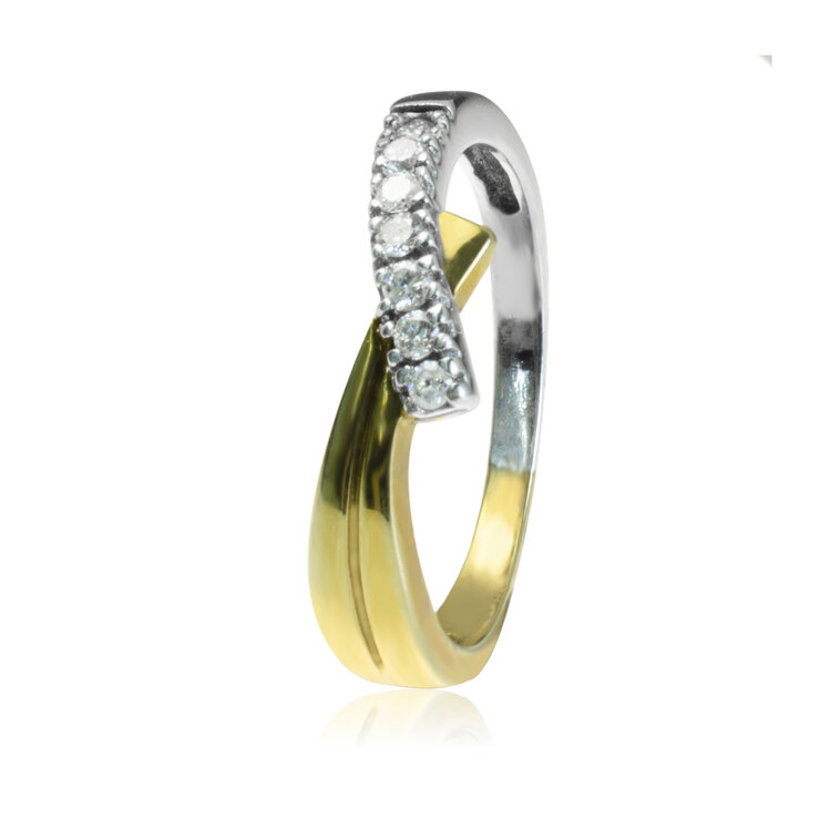 GOLDIE Zlatý prsteň s diamantmi Isla LRG452.D