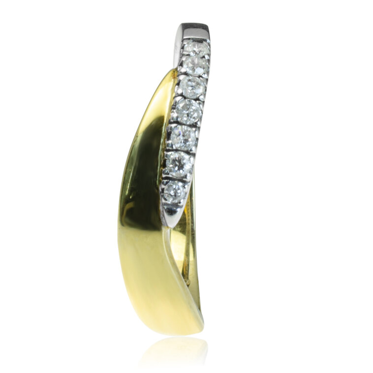 GOLDIE Zlatý prsteň s diamantmi Kassia LRG444.D