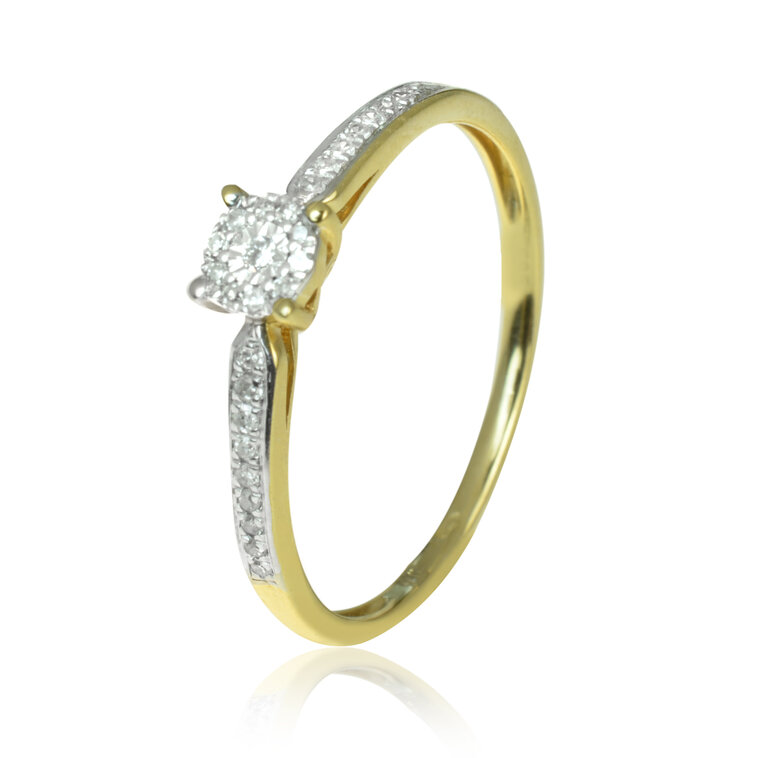 GOLDIE Zlatý prsteň s diamantmi Lesley ER365.AJB