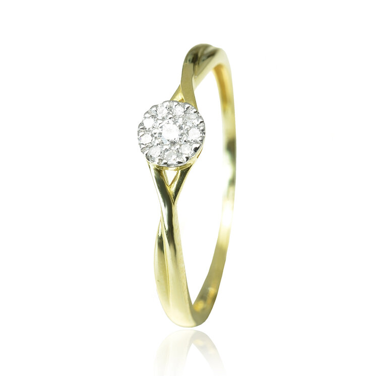 GOLDIE Zlatý prsteň s diamantmi Maia LRG281.AVX
