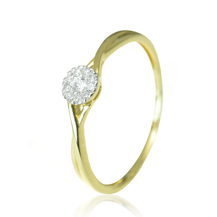 GOLDIE Zlatý prsteň s diamantmi Maia LRG281.AVX