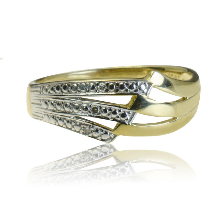 GOLDIE Zlatý prsteň s diamantmi Mia LRG448.ST