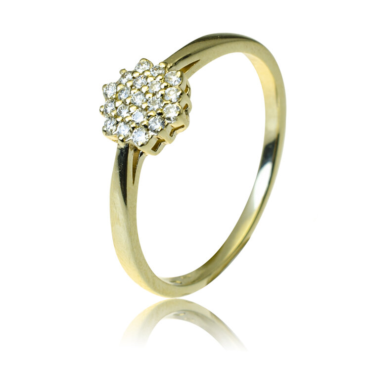 GOLDIE Zlatý prsteň s diamantmi Nathashee LRG433.MAS