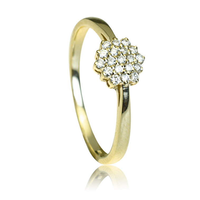 GOLDIE Zlatý prsteň s diamantmi Nathashee LRG433.MAS