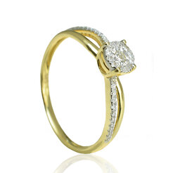 GOLDIE Zlatý prsteň s diamantmi Taliyah LRG291.AVB