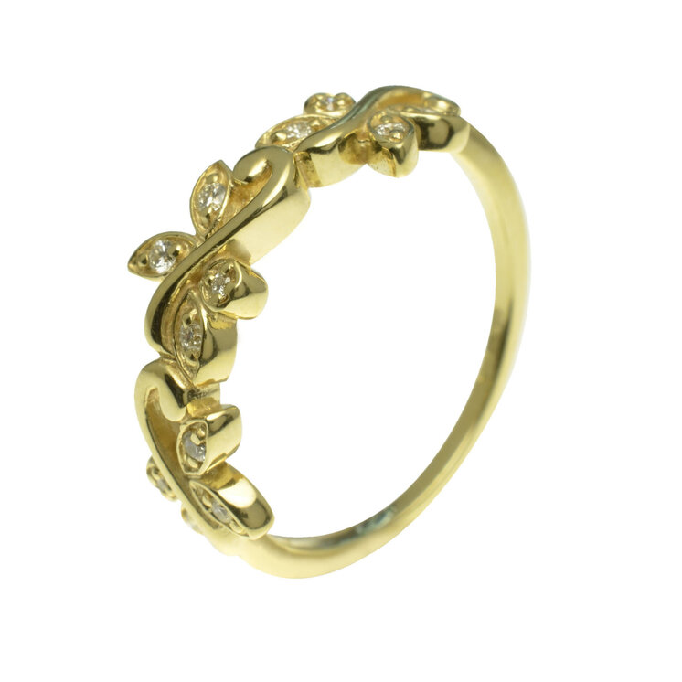 GOLDIE Zlatý prsteň s diamantmi Treese LRG335.MAB