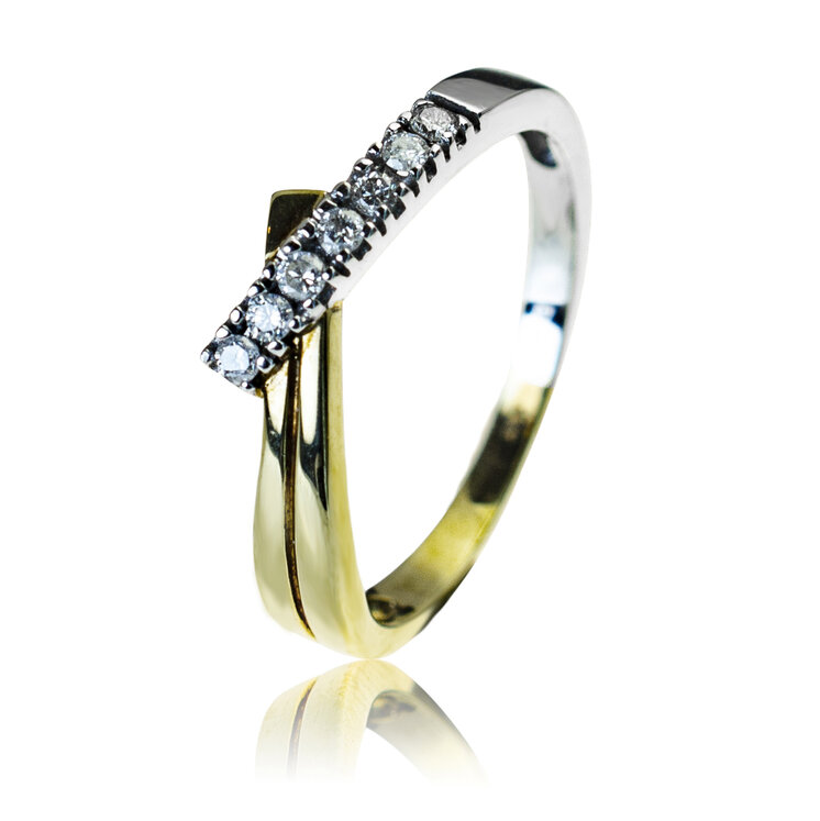 GOLDIE Zlatý prsteň s diamantmi Zaja LRG445.D
