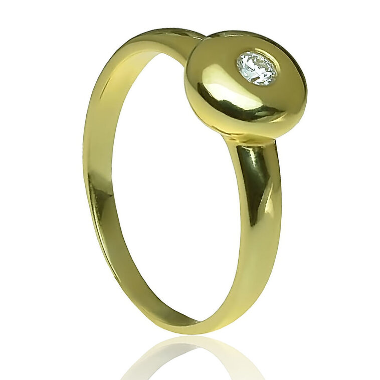 GOLDIE Zlatý prsteň s diamantom Bree ER063.ALB