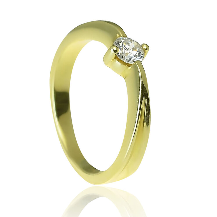 GOLDIE Zlatý prsteň s diamantom Chase ER066.ALB