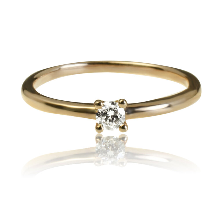 GOLDIE Zlatý prsteň s diamantom Ciara ER535.AV