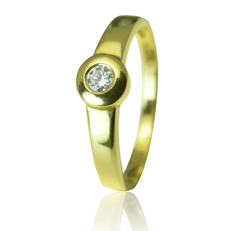 GOLDIE Zlatý prsteň s diamantom Cristy ER084.ALB