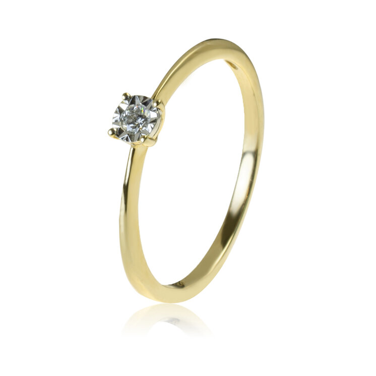 GOLDIE Zlatý prsteň s diamantom Frances ER534.AV
