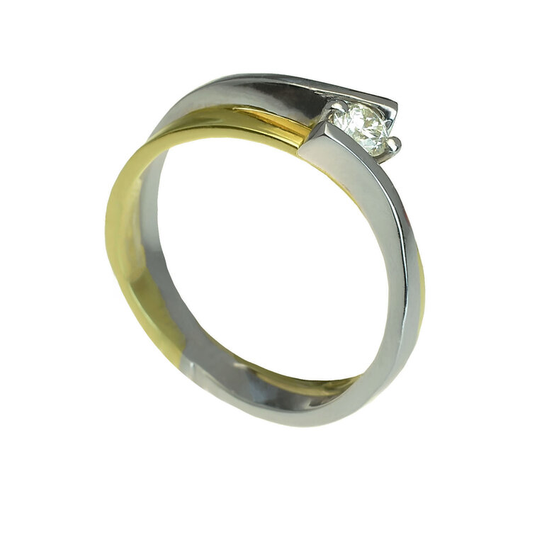 GOLDIE Zlatý prsteň s diamantom Gavin ER411.RCB