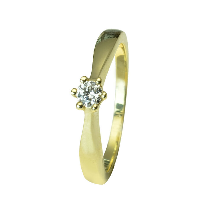GOLDIE Zlatý prsteň s diamantom Giselle ER456.MAS