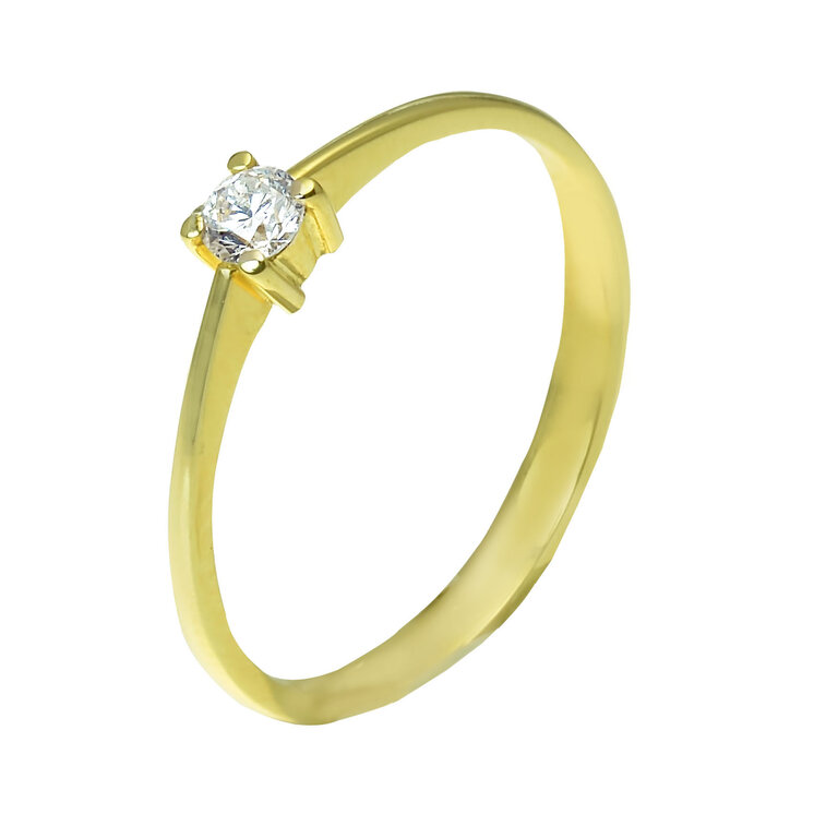 GOLDIE Zlatý prsteň s diamantom Janessa ER468.ODX