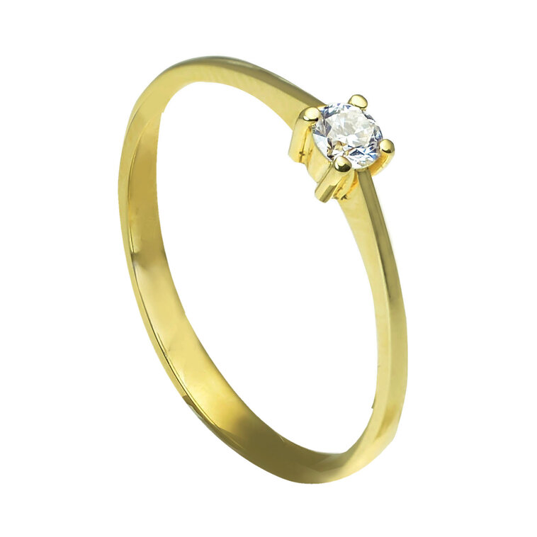 GOLDIE Zlatý prsteň s diamantom Janessa ER468.ODX