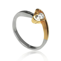 GOLDIE Zlatý prsteň s diamantom Kai ER140.RCB