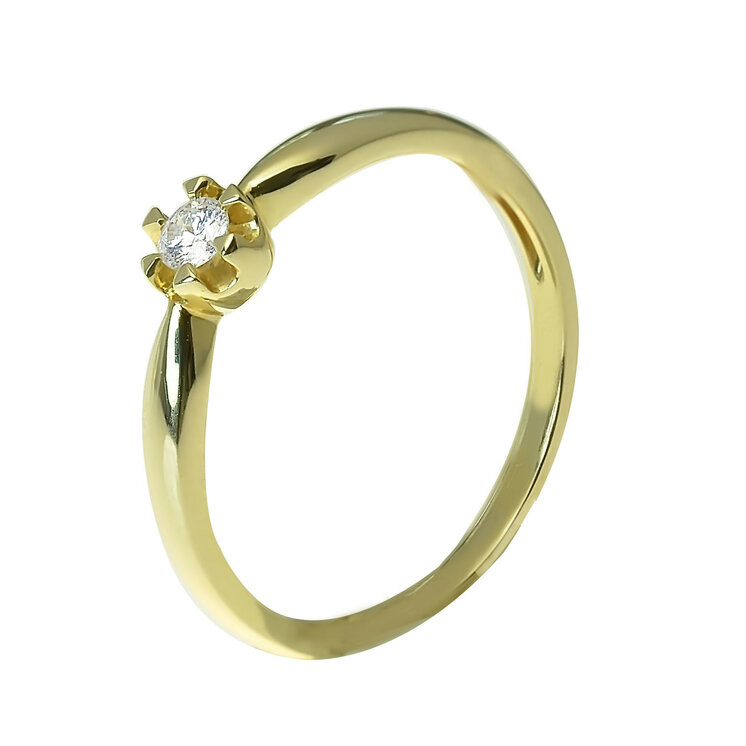 GOLDIE Zlatý prsteň s diamantom Khole ER483.AVX